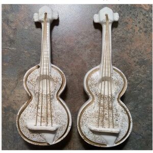 Vintage Violin Salt and Pepper Shakers, Atlas, Made in Japan